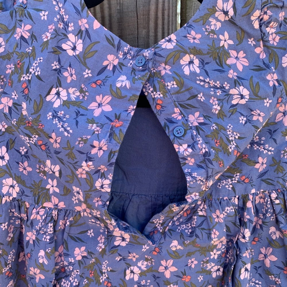 Soft Blue Floral Dress - Picture 5 of 5